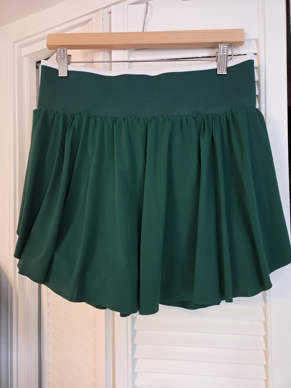 all in motion Emerald Green Skater Skirt with Ribbed Waistband